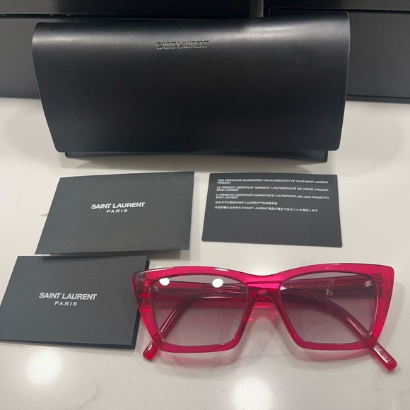SAINT LAURENT PARIS 53MM Cat-Eye Sunglasses Pink - Picture 1 of 10